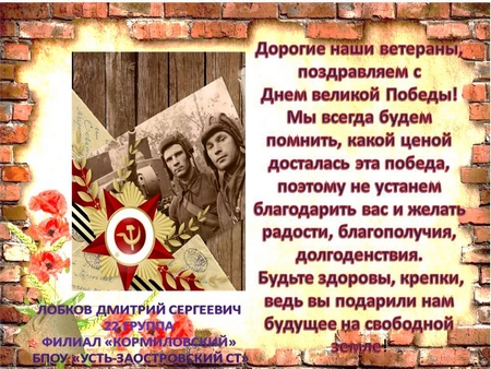 Лобков Дмитрий - филиал Кормиловский Усть-Заостровского сельскохозяйственного техникума